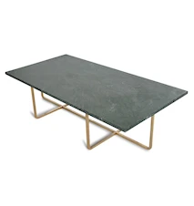 Ninety Table XL - Grön marmor/mässingsstomme H30 cm