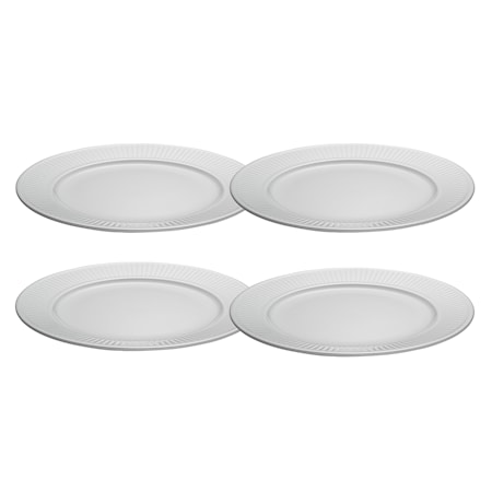 Plissé Tallrik Flat Ø 28 cm Vit 4-pack