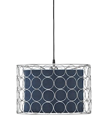 Ring Taklampa 40cm Krom/Blå