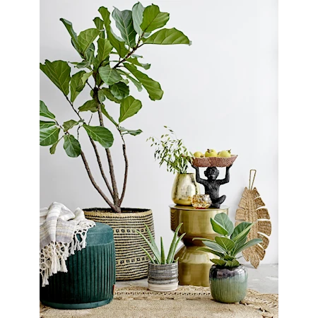 Flowerpot, verde, gres cerámico