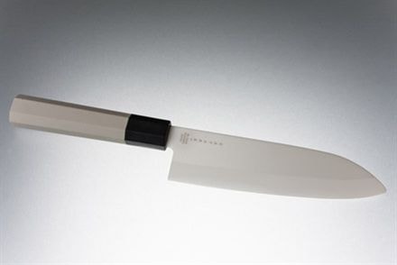 Keramisk kockkniv 155 cm vit