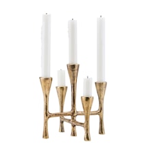 Candle Holder Tristy 5 Candles Brass Finish