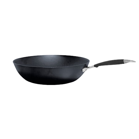 Wokpande Støbejern med Skaft, 32 cm