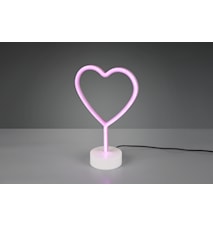 Heart LED Bordslampa Vit