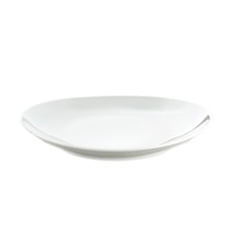 Plato para asado oval grande blanco 29,5 cm