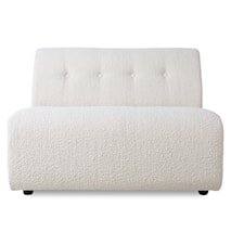 Vint couch: Element mitt 1,5-sits Boucle Gräddvit
