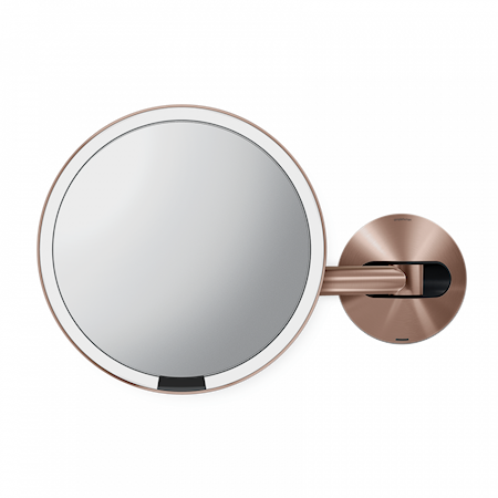 Väggmonterad Sensor Spegel Roséguld Uppladdningsbar 20 cm