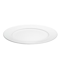 Plissé tallerken flad hvid, Ø 26 cm