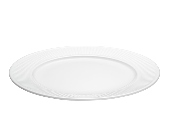 Plissé tallerken flat hvit, Ø 26 cm