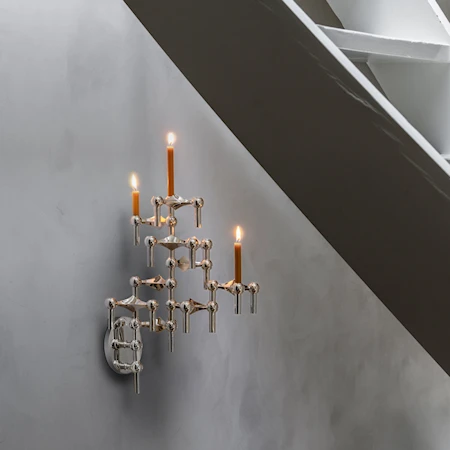 Nagel Veggfeste/Påbygningsdel for Lysestaker Krom