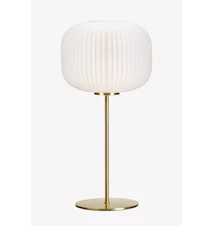 Sober Bordlampe 50 cm Messing/Hvid