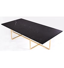 Ninety Table XL - Svart marmor/mässingstomme H40 cm