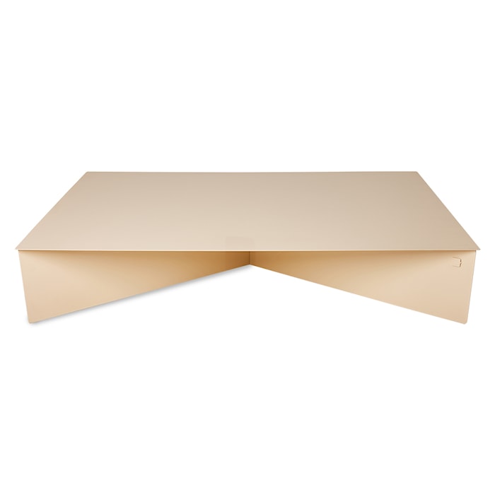 Soffbord 110x70 cm Metall Cream