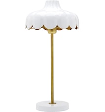 Wells lámpara de mesa blanco/dorado 50 cm