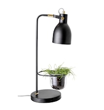 Lámpara de mesa negro metal