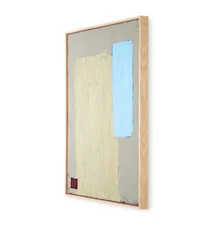 Abstract Målning  Pistachio/blue 60x80cm