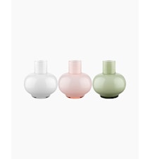 Mini Vase Sæt m. 3 Oliven/Hvid/Rosa