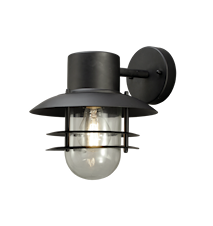 Landsort Vegglampe nedover IP44 utendørs Svart