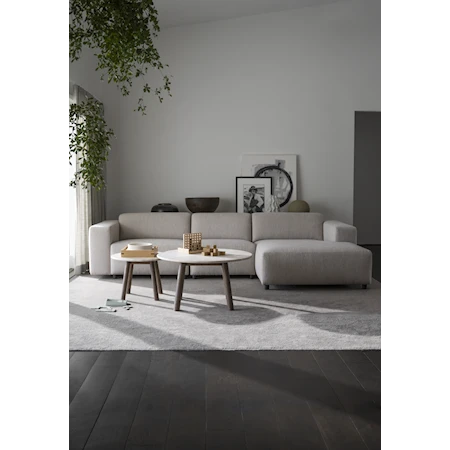 Willard Soffa 4-sits med Schäslong Höger Tyg Ljusbeige