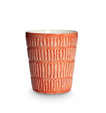 Stripes Mugg 30 cl 10x8 cm Keramik Orange