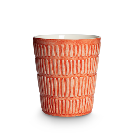 Stripes Mugg 30 cl 10x8 cm Keramik Orange