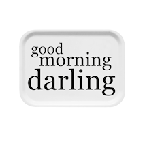 Frokostbrett med teksten «Good morning darling» 27x20 cm