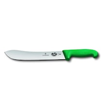 Slaktkniv 25 cm bred spiss Fibrox, grønn