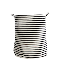 Cestino portaoggetti Stripes 30x30 cm bianco/nero