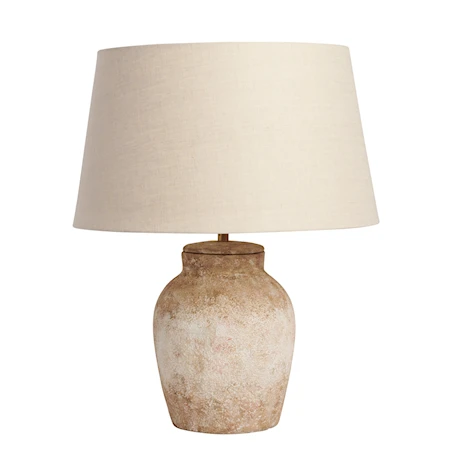 Sigrid Lampfot 35 cm Vit/Rost