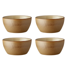 Skål 4-pack Ø12x6 cm Stengods Wood/Sand