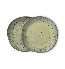 Gradient tallerken 2-pakning 16 cm keramikk grønn