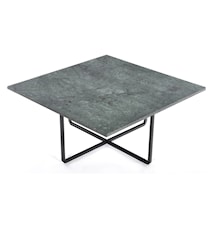 Ninety 80x80 soffbord - Grön indio/svartlackerad metallstomme
