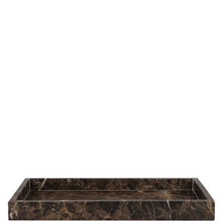 Marble Dekorationsbricka 16x31 cm Brun