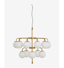 Palma Taklampa 68 Cm Mässing/Vit